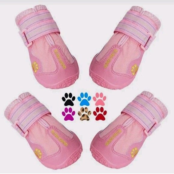 Qumy Other - Dog Boots Size 8 Large Breed Pink Performance Paw Protectors Shoes NIB